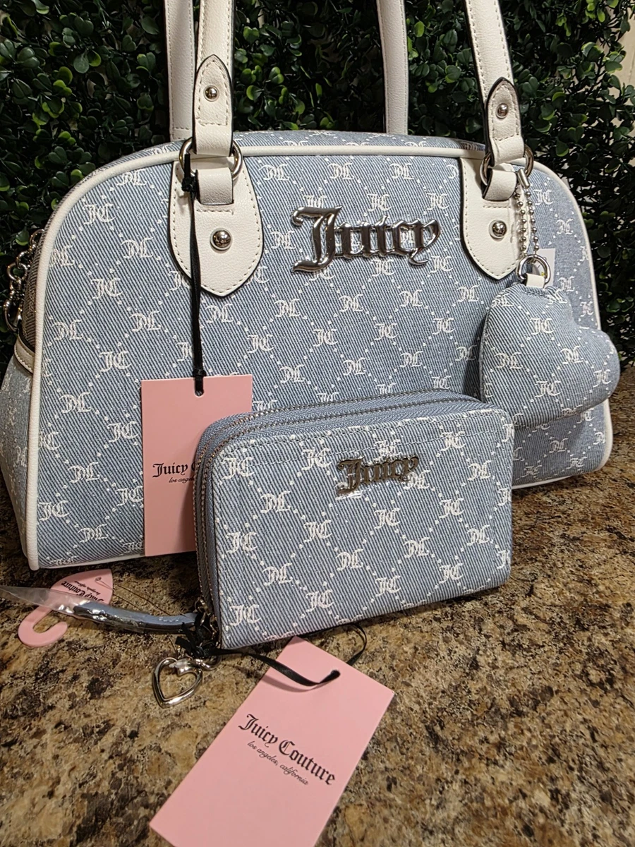 Juicy Couture Denim Exterior Satchel/Top Handle Bag Handbags