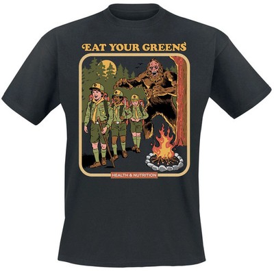 Steven Rhodes T-Shirt Herren Eat Your Greens schwarz