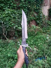 20" Custom Handmade Carbon Steel Micarta Handle Hunting Survival Bowie Knife