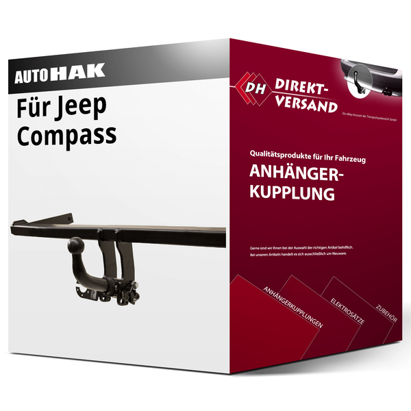für Jeep Compass Typ Mp, MV (Auto Hak) AnhäNgerkupplung Horizontal Abnehmbar Neu-image