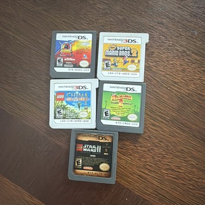 Lot Of 5 DS Games, Super Mario Bros. 2, Kung Zhu, Lego Chima, Lego Star Wars