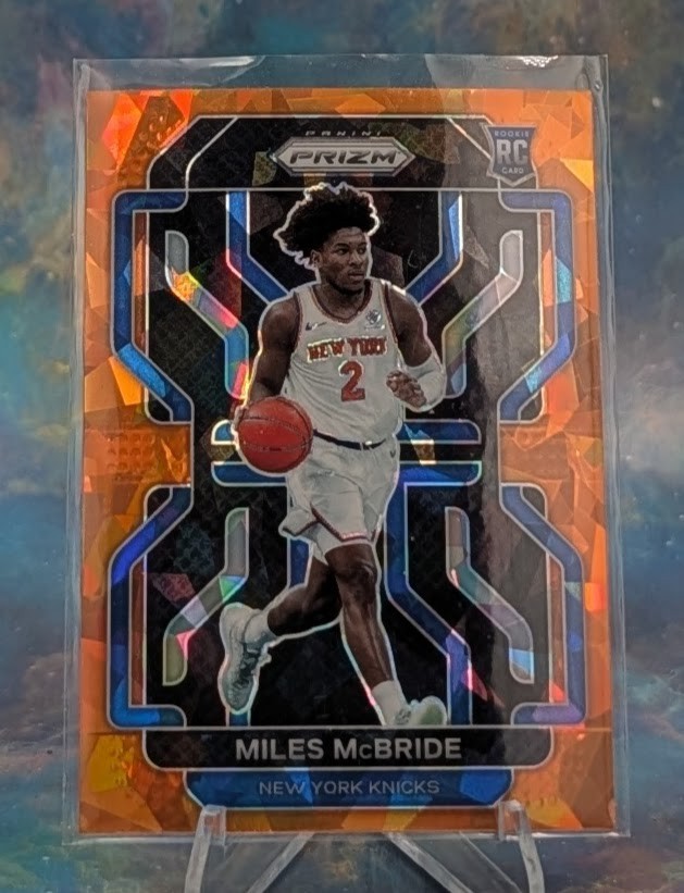 Miles McBride 2021-22 Prizm RC Orange Ice Rookie #283 Knicks