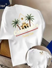 Herren T-Shirt Weiß  Rundhals Kurzarm Druckg...