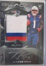 2024 Panini Black - Rookie Patch Autograph Ja'Lynn Polk #212 /249 (AU, MEM, RC)