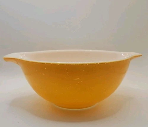 Vintage Pyrex Orange Mixing Bowl 1.5 Qt. #442 Handles Glass FREE SHIPPING