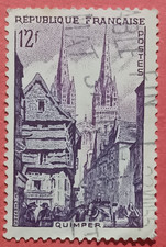 France 1954 - Quimper Bretagne 12f - Yvert 979 Oblitéré Used Stamp Brittany