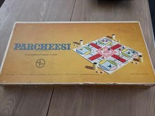 Vintage Parcheesi Board Game Gold Seal Editio...