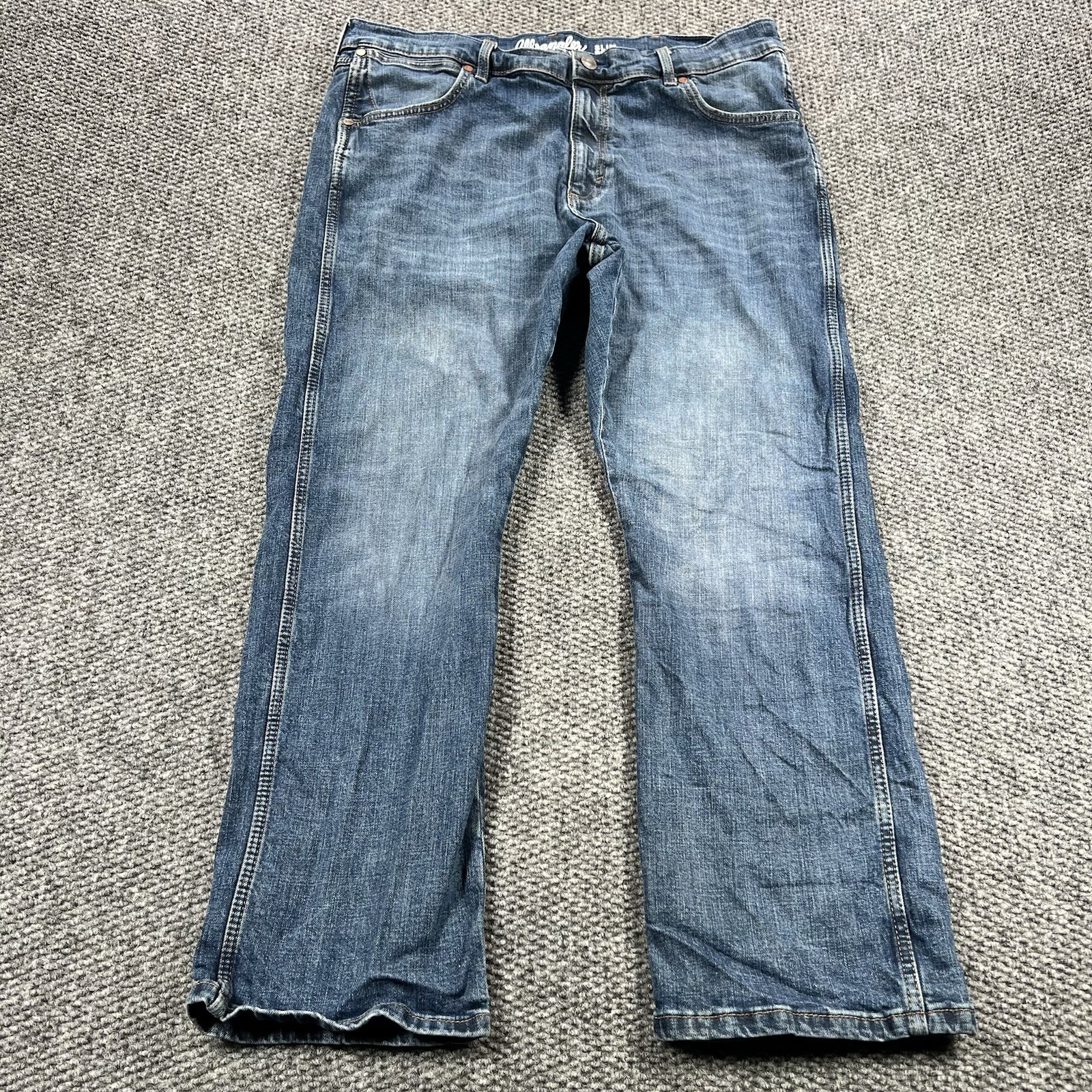 Wrangler Jeans Men 38x30 Blue Retro Slim Boot Cowboy Western Rodeo