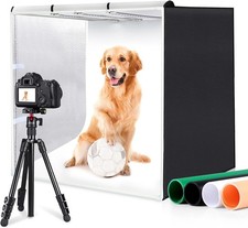 32"X32" Light Box Photography, Large Photo Light Box with 3 Stepless Dimming Lig