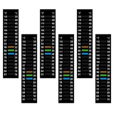 6PCS Temperature Sticker Strips Fish Tank Thermometer Aquarium Temperature St...