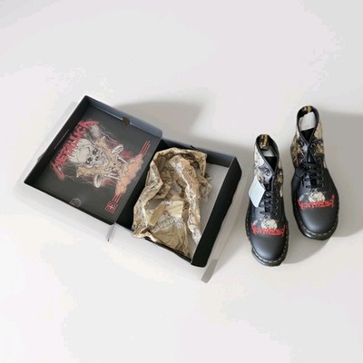 Metallica Skull Lightening 1460 Doc Martens Boots NEW W/ BOX Sz US M 11 US L 12