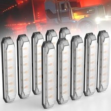 4.7'' Dual Color Trailer Marker LED Lights Strip Amber  Red Clear Lens 