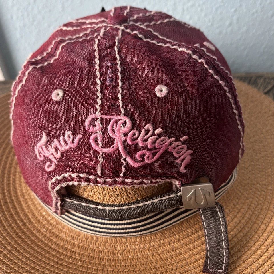 Винтажный истинной религии красный с заклепками подкова состаренный крышка шляпа ** РЕДКАЯ ** - Изображение 2 из 4