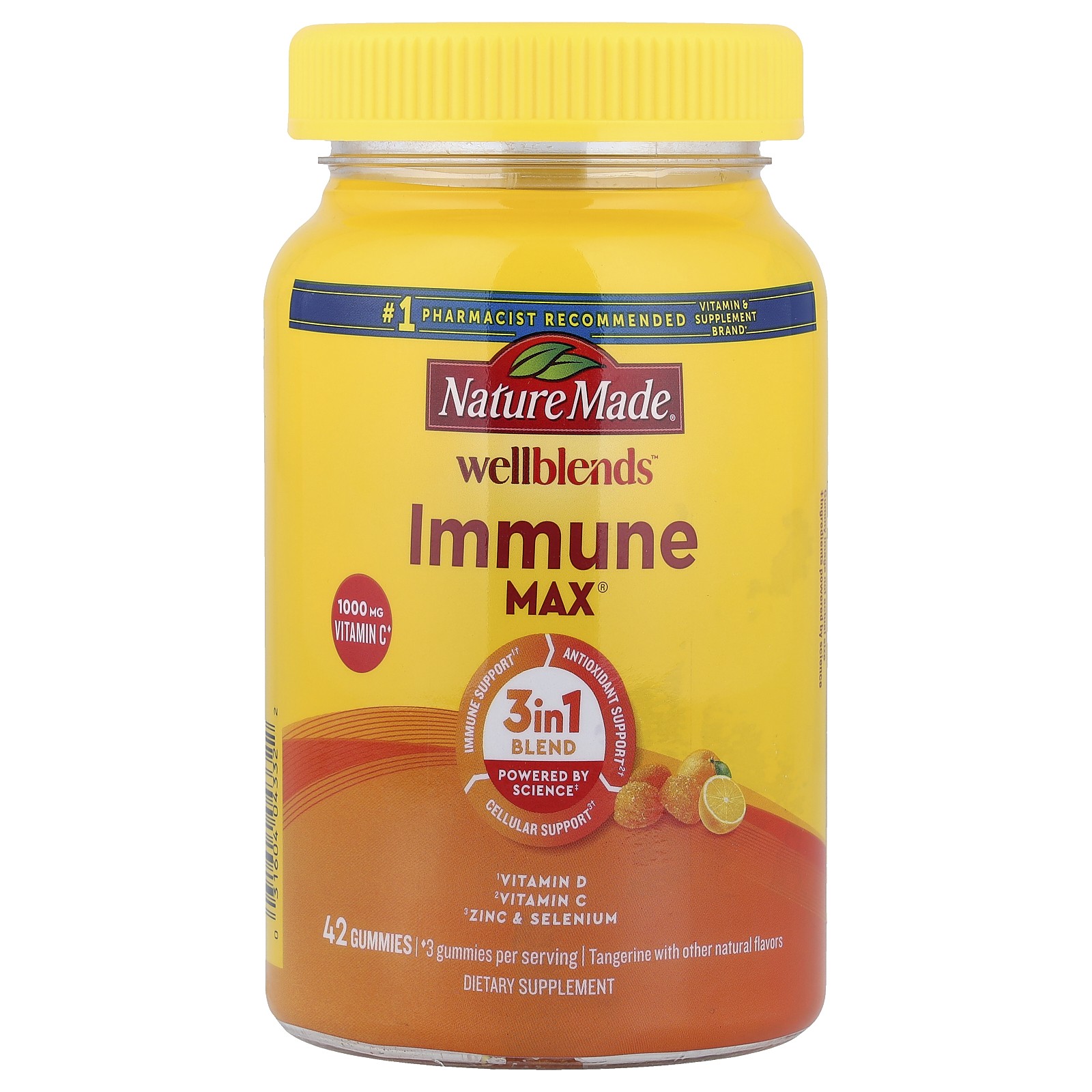 Хорошо смешивается, Жевательные резинки ImmuneMax, Мандарин, 42 жевательных резинки