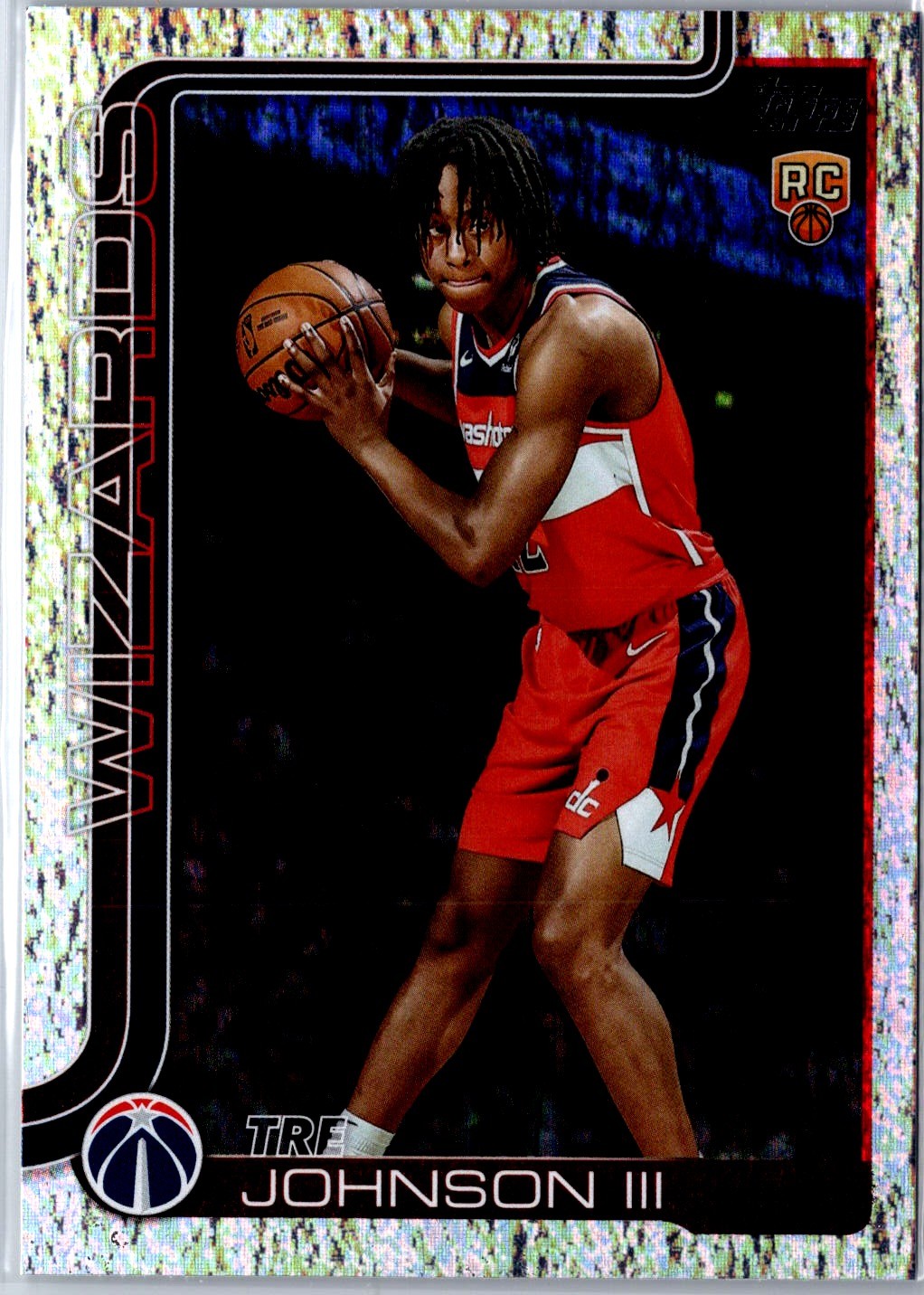 2025-26 Topps #206 Tre Johnson III RC Sandglitter