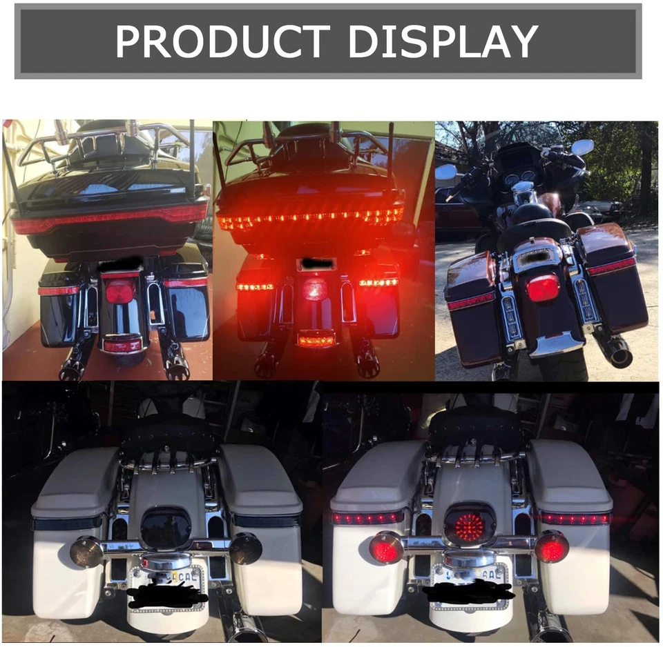 Luzes de alforje de LED limitadas para Harley Touring Road King Street Glide FLHR CVO - Imagem 4 de 4