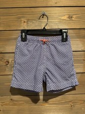 Crew Cuts Boys Swimming Trunks Blue Ivory Maz...