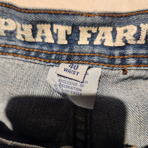 Vintage Phat Farm Shorts Men’s Size 40 Blue Baggy Jeans Denim Hip Hop Skater Y2K - Picture 2 of 5