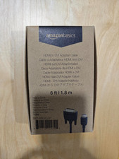AmazonBasics 6 Feet HDMI to DVI Adapter Cable  New In Box 