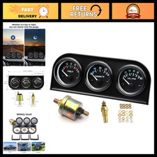 Triple Gauge Set - Volt Water Temp Oil Pressure - 2-116 For 12v Vehicles