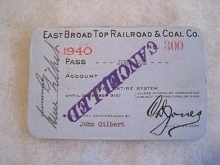1940 East Broad Top RR annual pass