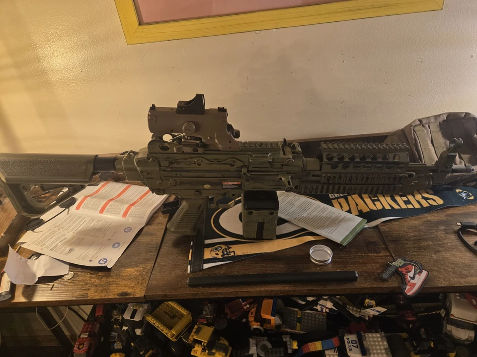 A&k/Sp Systems MOD 0 MK46 Airsoft Gun With NCStar 4x Prism Sight/RDS + PEQ Box - Image 2 of 3