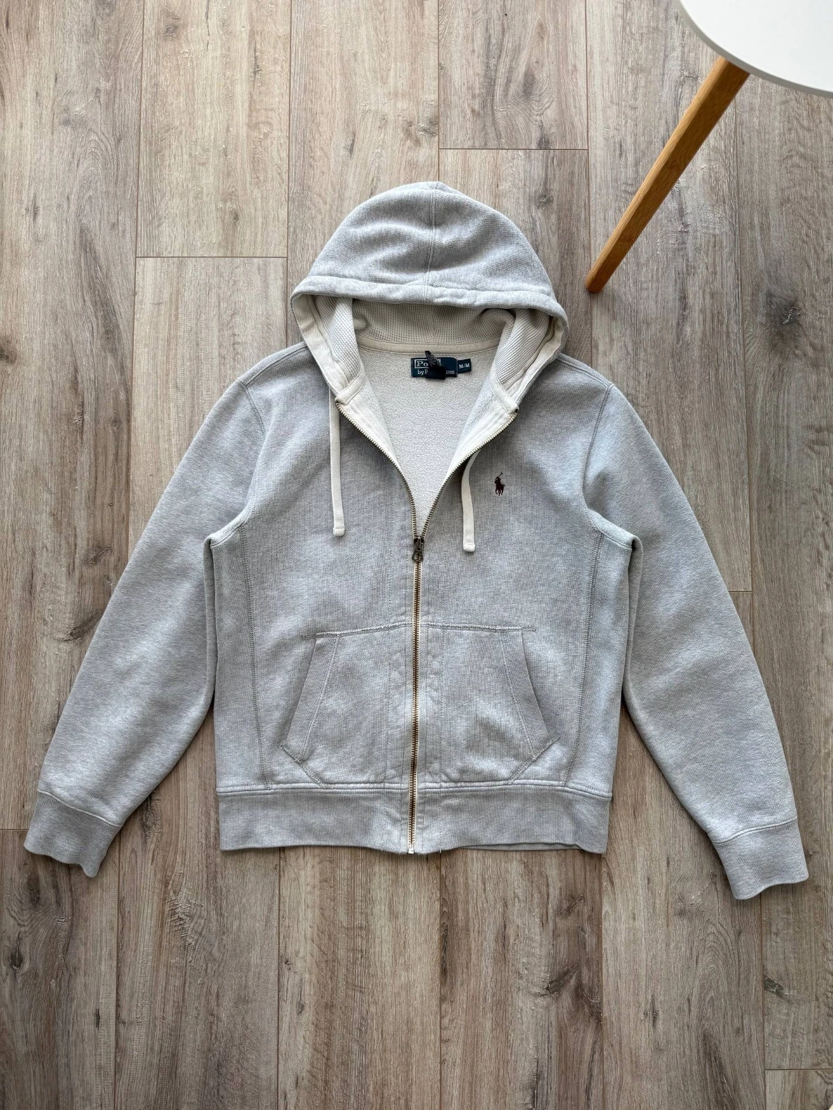 Polo Ralph Lauren Gray Zip Up Hoodie Y2K Mens Size Medium