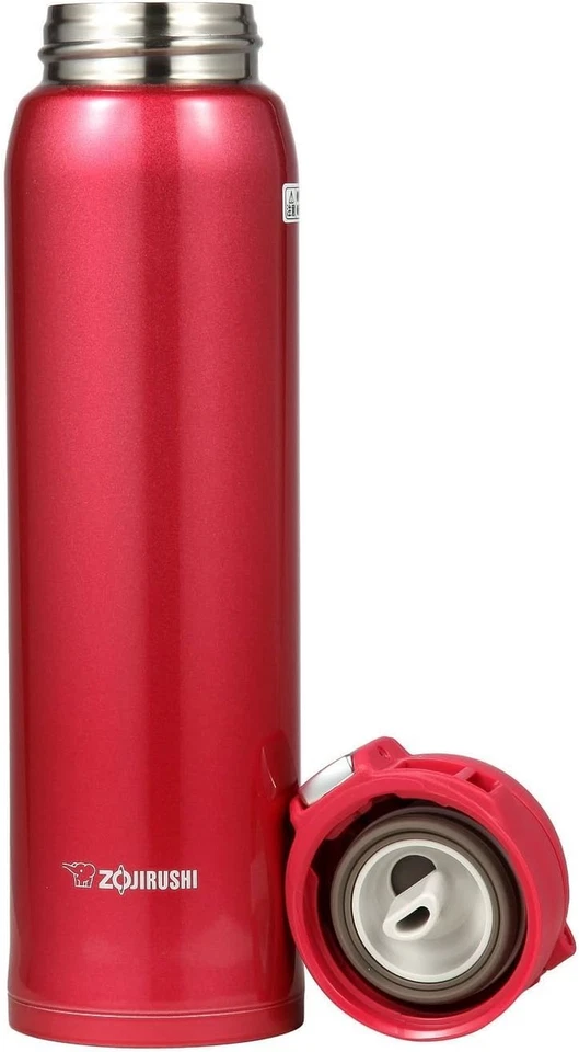 Taza de acero inoxidable Zojirushi SM-SA60RW, 20 onzas, rojo transparente Foto 3 de 4