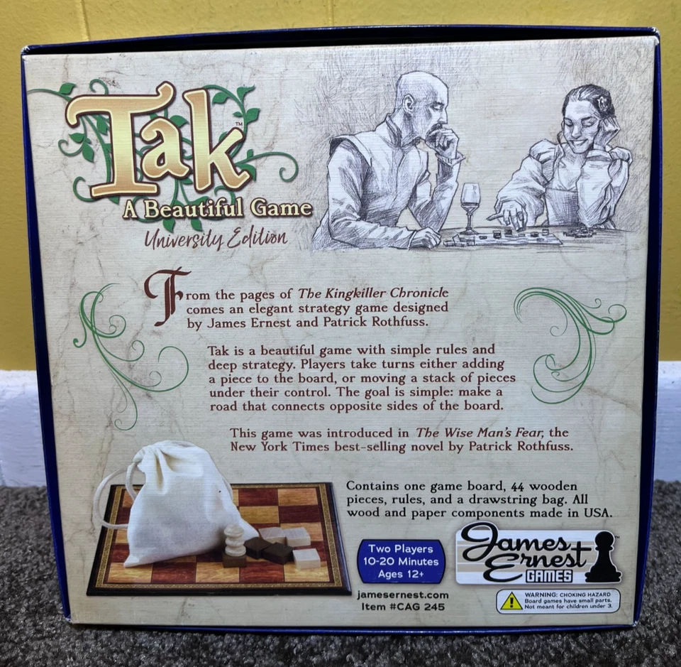 TAK Board Game UNIVERSITY EDITION JAMES ERNEST & PATRICK ROTHFUSS VG - Image 3 of 4
