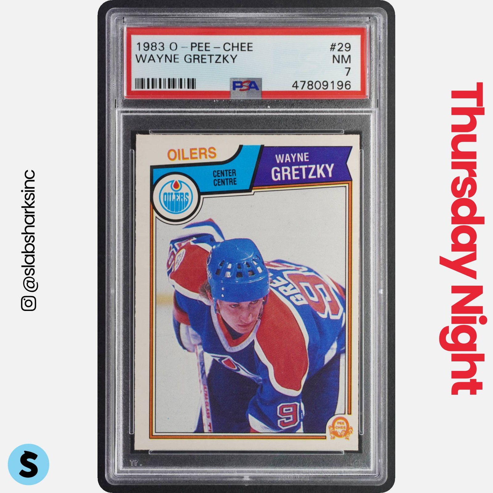 1983 O-PEE-CHEE #29 WAYNE GRETZKY PSA 7 view 1
