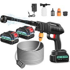3000W Cordless Pressure Washer +2 Batteries Car Mobile Pressure Washer Spray Gun