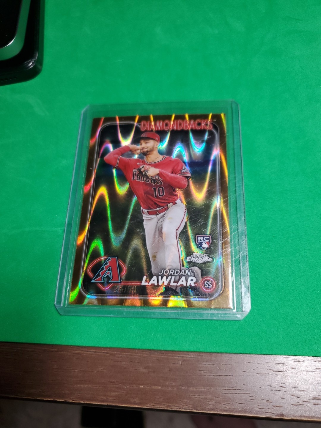 2024 Topps Chrome Gold RayWave Refractor 26/50 Jordan Lawlar #229 Rookie RC 