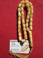 Certified Kiliangradi Baltic Amber  Super 64.2Grams 12x15mm 33+1 Beads