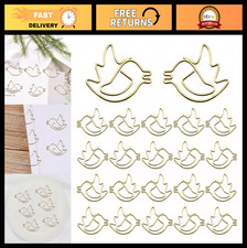 Cute Animal Paper Clips - 50 Pcs Bird Shaped Bookmarks for Office, School Gift