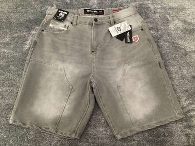 Ecko Unltd Shorts Mens 34 Inseam 10  Baggy Fit Gray Denim Pockets Casual Y2K NEW