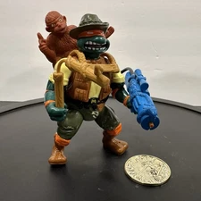 1995 Playmates Adventurers Safari Mike Michaelangelo Vintage Near Complete TMNT