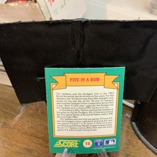 1991 Score World Series Trivia #15 Yankees vs Dodgers 1933 Five In A Row