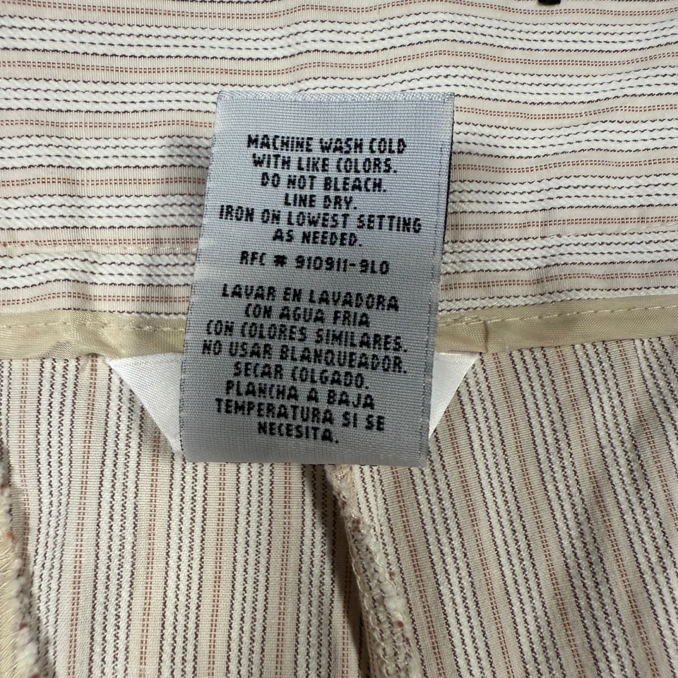 Pantalones de pierna ancha vintage Y2K George elásticos para mujer 16 rosa pálido caqui a rayas Foto 4 de 4