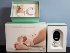 Owlet Dream Duo 2 - White Owlet Cam 2 & Dusty Rose Dream Sock - Complete in Box!