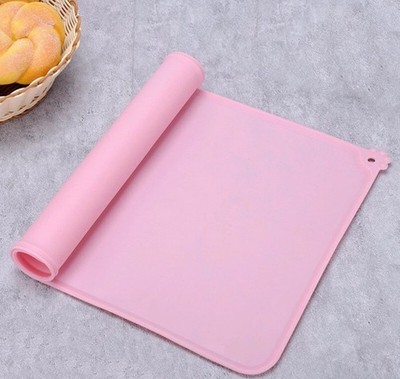 Silicone Dog Cat Bowl Mat Non-stick Pet Tray Waterproof Foot Pad Feeding 19X12in