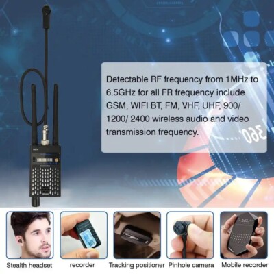 Rilevatore Professionale Di Microspie RF E Magnetiche – G618W Con Doppia Antenna E Sonda Di Ispezione