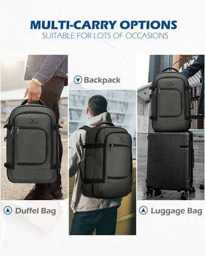 Mochila de transporte convertible de fin de semana Hynes Eagle 40L aprobada para vuelo - Imagen 21 de 41
