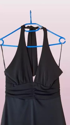 Langes schwarzes Abendkleid 'Etam'  (italienische Mode).