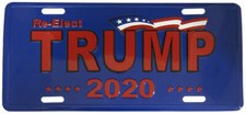 Re-Elect Trump 2020 Blue Red 6"x12" Aluminum License Plate Made in USA