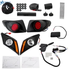 Set for Yamaha Drive 2 2017-2022 LED Deluxe Street Legal Golf Cart Light Kit
