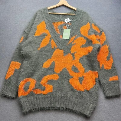 H&M x STUDIO Jumper M Orange Grey Oversized Heavy Knit BLOGGER SOLD OUT AW2021 - Image 1 of 4