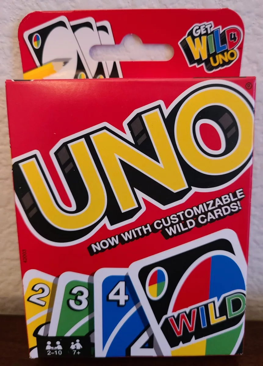 Mattel UNO Card Game Now w/ Customizable Wild Cards - You Choose the Rules!  NEW!