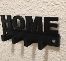HOME Key / Mail / Leash Holder with 4 hooks. Screws included. Free Shipping