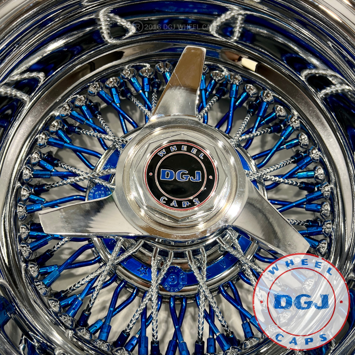 DGJ 13x7 Rev 72 CL Diamond & Candy Blue Spokes, Nip & HR Lowrider