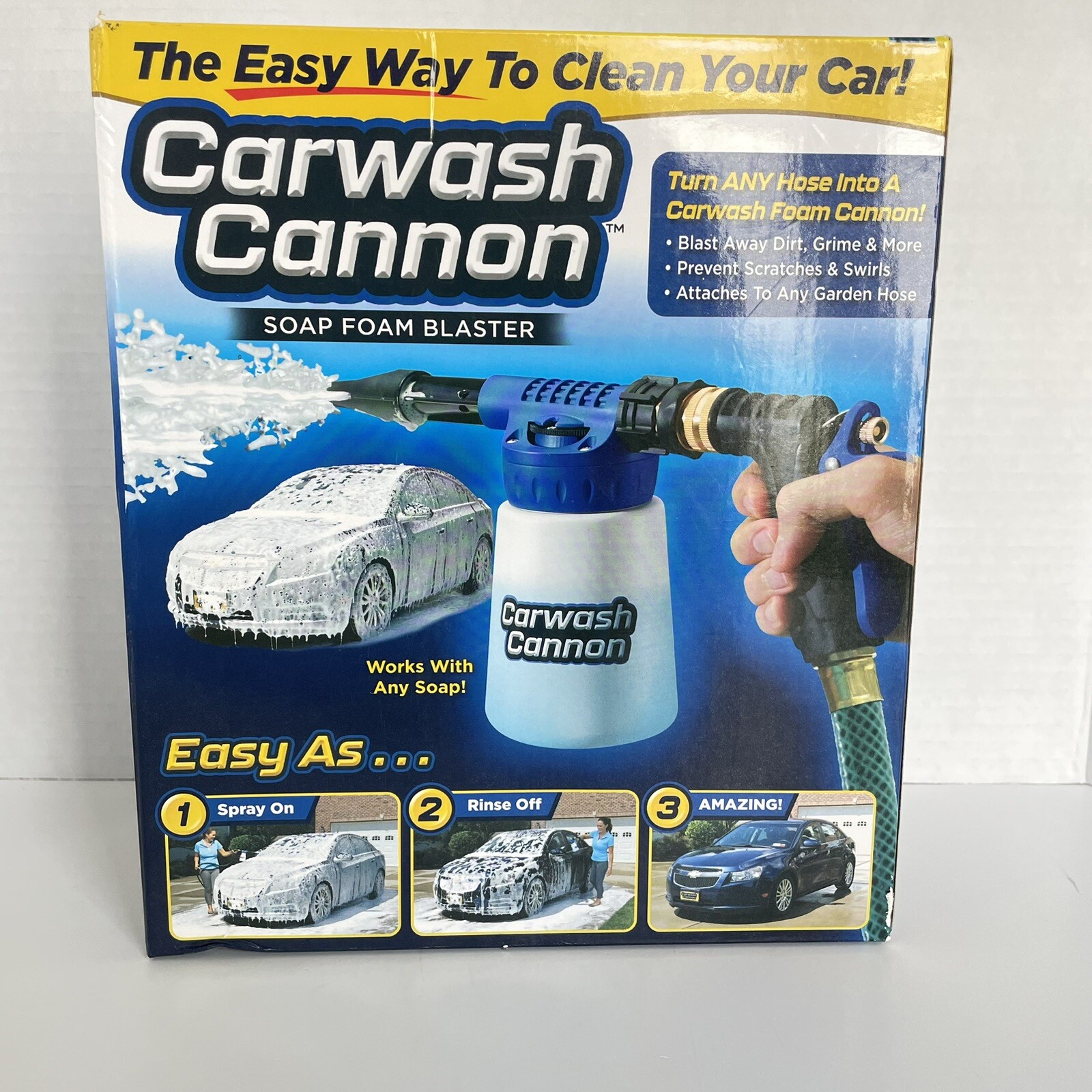 Nozzle Spray Car Wash Gun Cannon Soap Foam Dirt Dust Blaster Hose Thick Sprayer